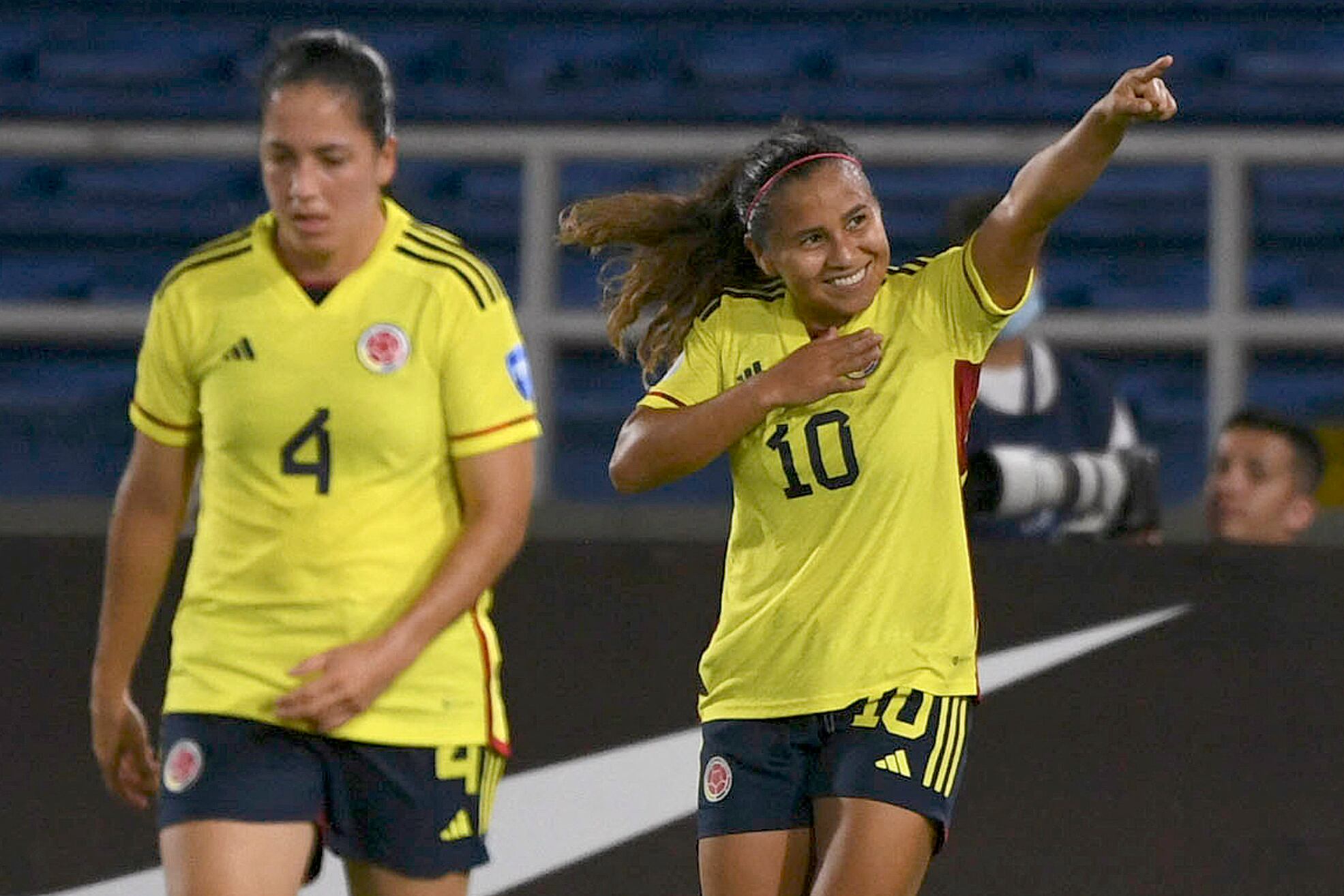 Leicy Santos con la Selección Colombia. (Photo by JUAN BARRETO/AFP via Getty Images)