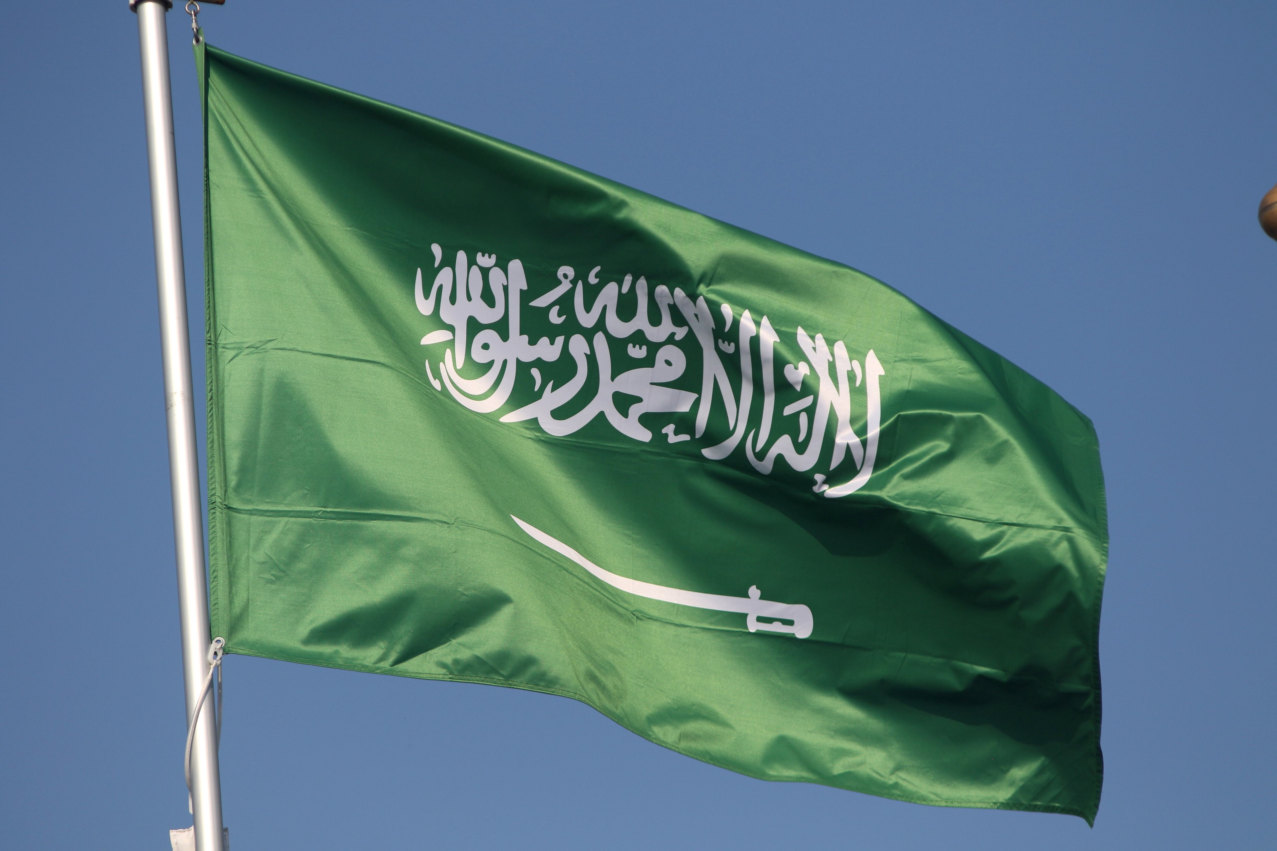 Bandera de Arabia Saudi FOTO: Maksim Konstantinov/SOPA Images/LightRocket via Getty Images