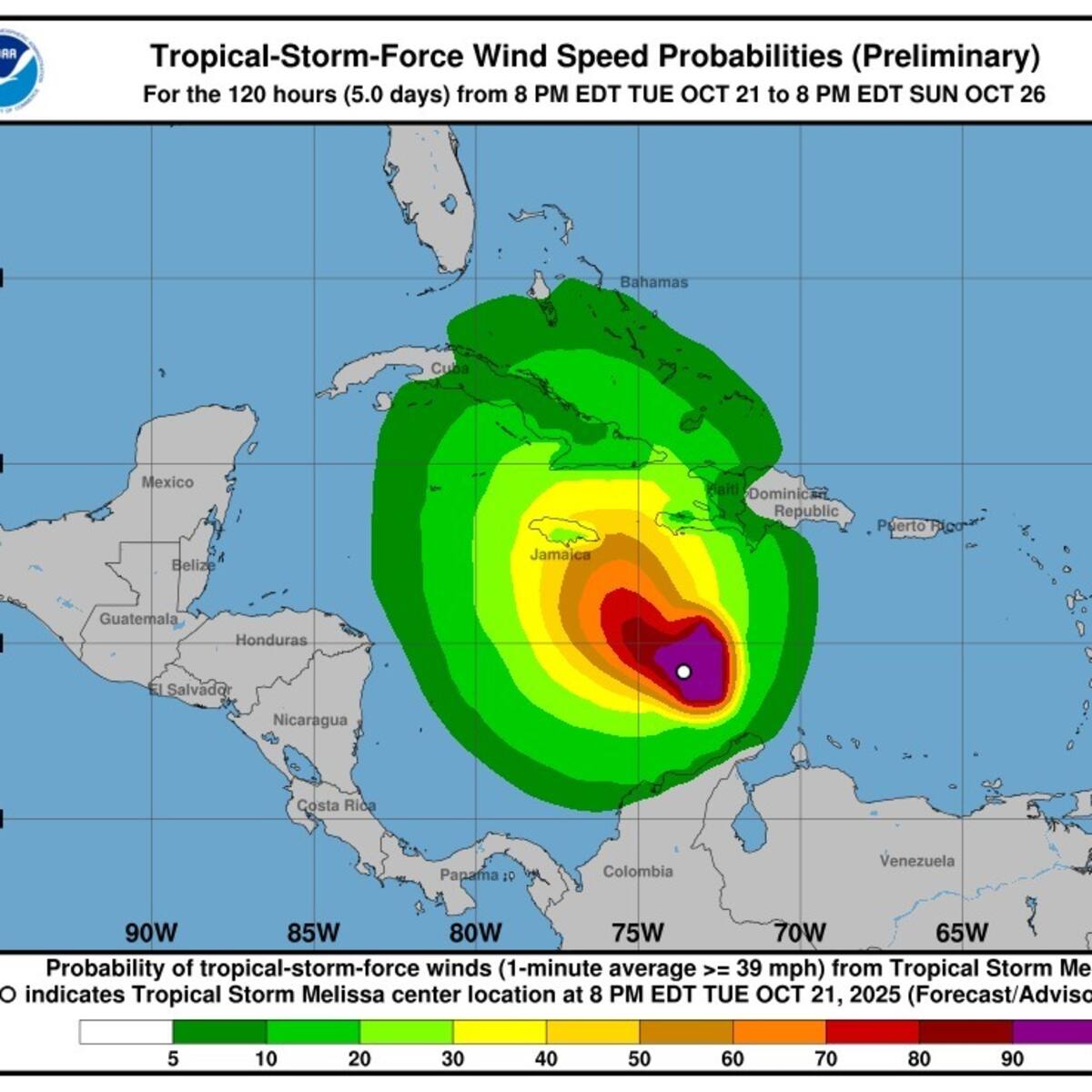 Tormenta tropical Melissa continúa su paso por el Caribe colombiano