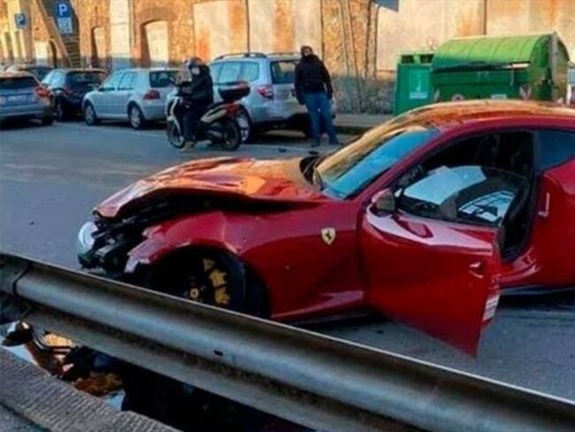 Destrozaron el Ferrari de un jugador del Genoa. Foto: Redes sociales