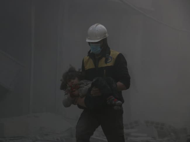 Imagen de referencia terremoto en Siria. Foto: Qusay Noor/Anadolu Agency/Getty Images.