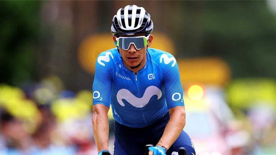 Miguel Ángel ‘Superman’ López en la etapa 7 del Tour de Francia 2021 con el Movistar Team. Foto: Tim de Waele/Getty Images