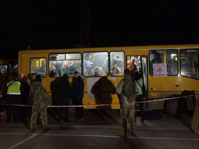Extranjeros salen de la invasión rusa a Ucrania. (Photo by emre caylak / AFP) (Photo by EMRE CAYLAK/AFP via Getty Images)
