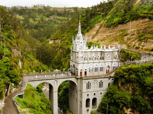 Santuario de Las Lajas en Nariño, Colombia. Foto: Getty Images