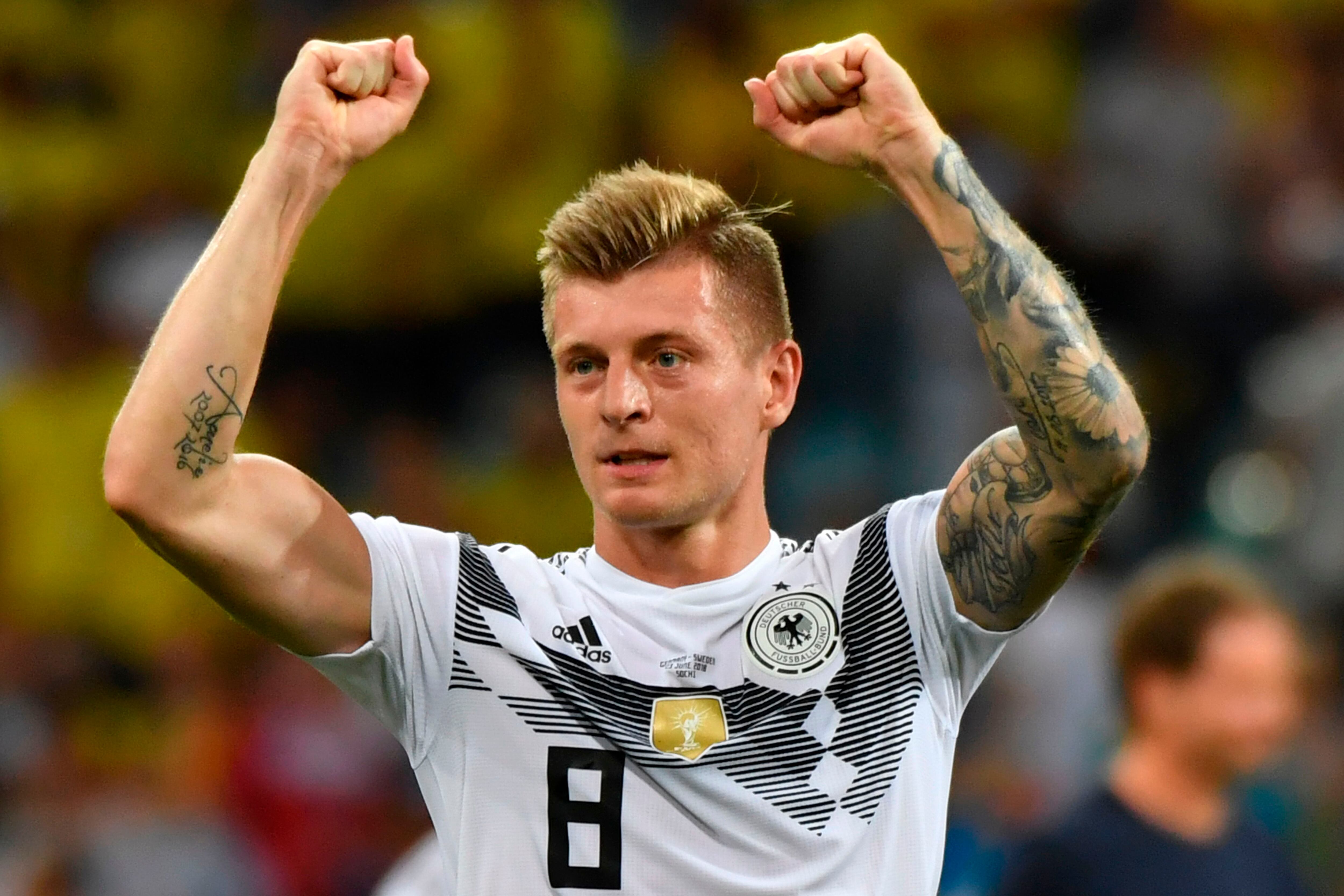 Toni Kroos, con la camiseta de la Selección Alemana. Foto: NELSON ALMEIDA/AFP/Getty Images