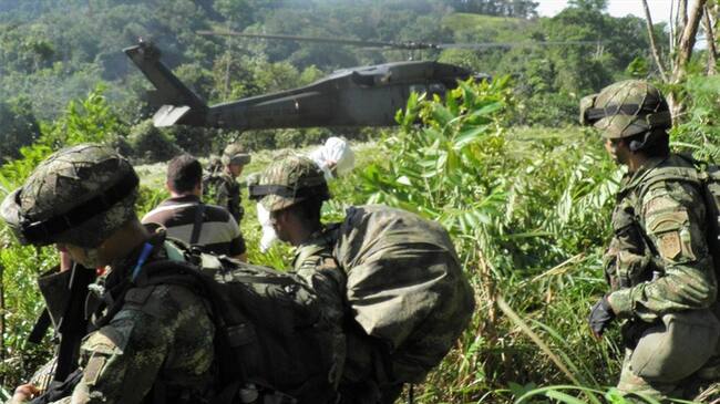 El hombre murió durante combates con las Fuerzas Militares en la vereda Mononguete, municipio de Solano. Foto: Colprensa