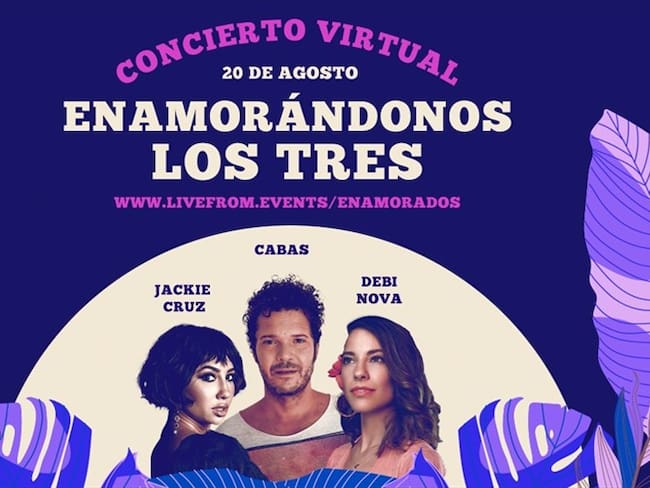 ‘Enamorándonos los tres’, el concierto virtual de Cabas, Debi Nova y Jackie Cruz