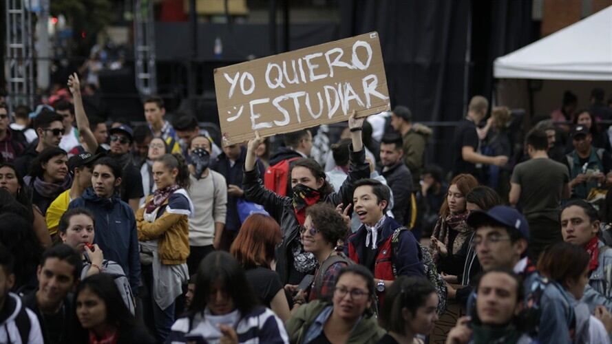 Marchas estudiantiles. Foto: Colprensa