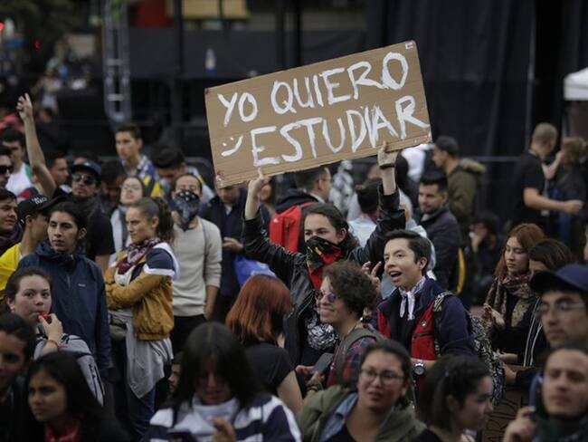 Marchas estudiantiles. Foto: Colprensa