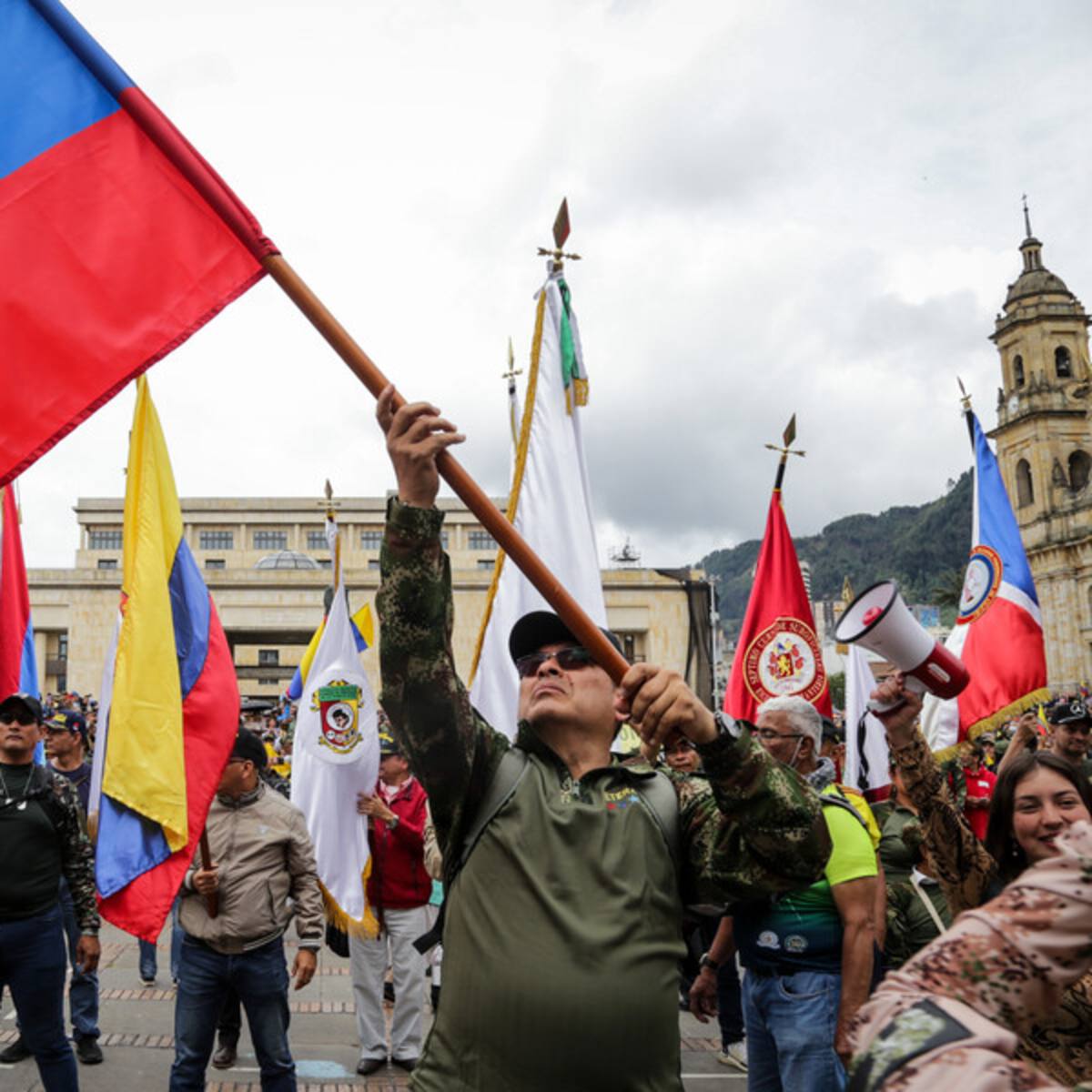 Militares en retiro aseguran que protesta contra Gobierno Petro no tiene interés político