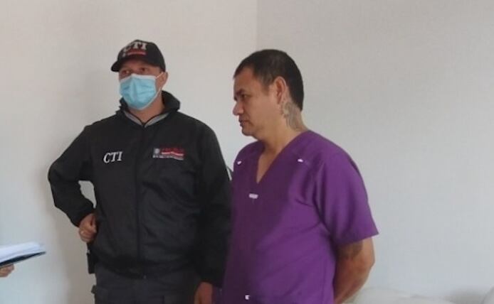El implicado fue capturado por funcionarios del CTI. Crédito: Fiscalía