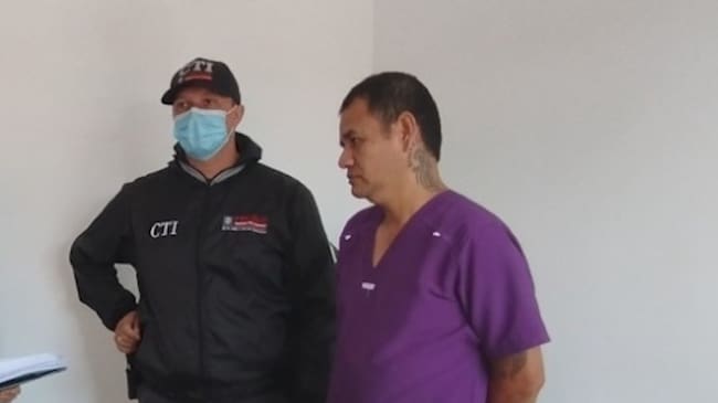 El implicado fue capturado por funcionarios del CTI. Crédito: Fiscalía