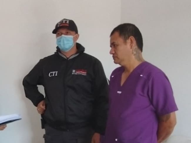 El implicado fue capturado por funcionarios del CTI. Crédito: Fiscalía