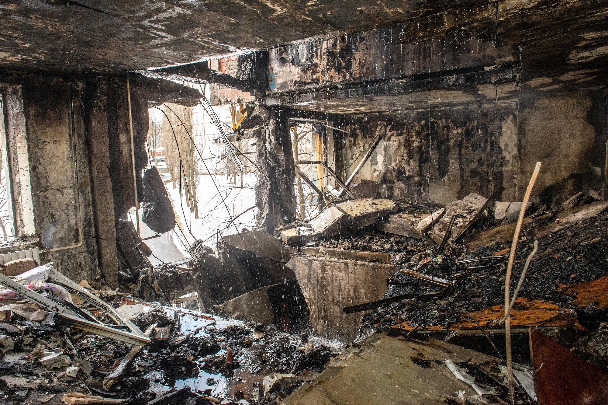 Imagen de bombardeo ruso en Ucrania