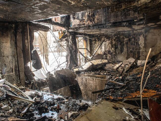 Imagen de bombardeo ruso en Ucrania