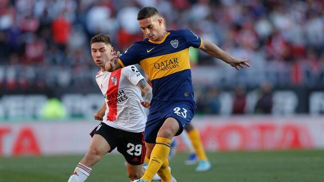 Los dos grandes del Fútbol no se encontraban desde la Copa Libertadores que disputaron el 9 de diciembre de 2018 en Madrid, donde resultó victorioso Boca 3-1 frente a River.. Foto: Agencia EFE