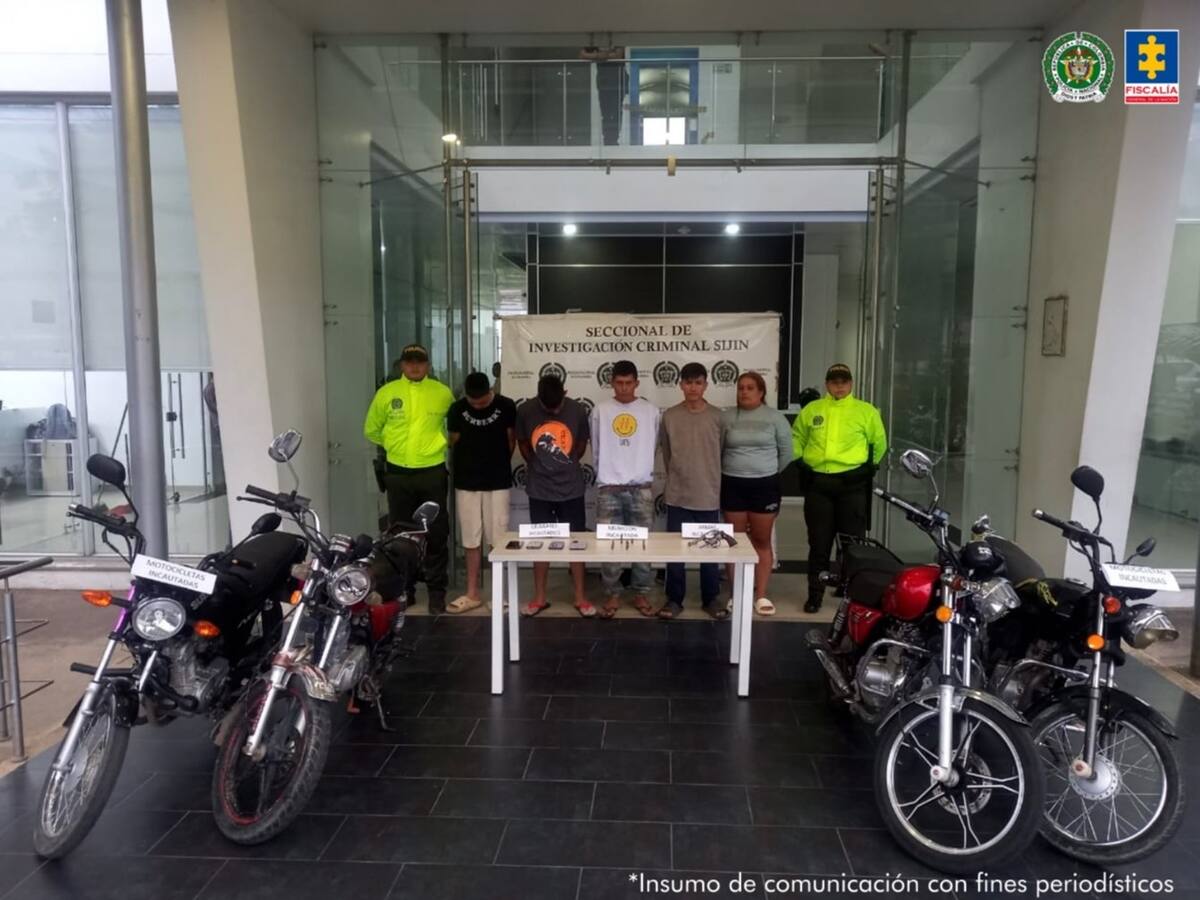 Desarticulan grupo delincuencial dedicado al robo de motocicletas en Cúcuta