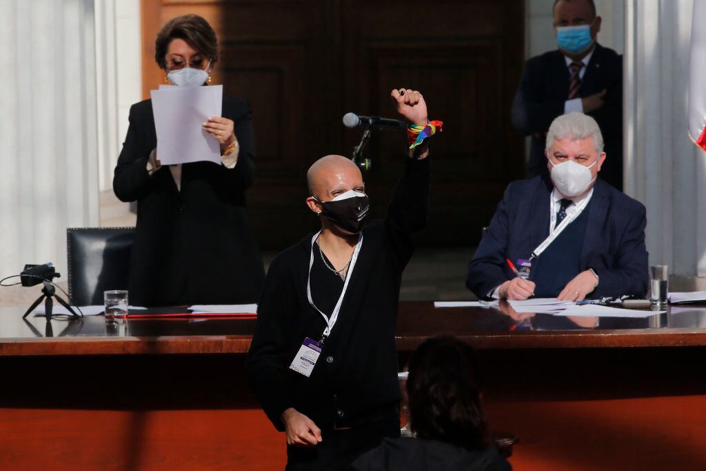 Rodrigo Rojas Vade, exmiembro de la Convención Constitucional. Foto: Marcelo Hernandez/Getty Images.