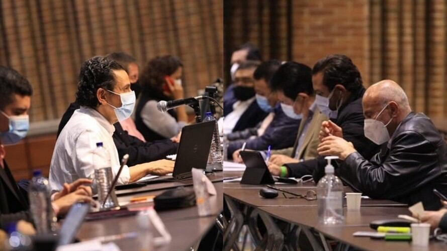Reunión entre el Gobierno y el Comité Nacional del Paro. Foto: Oficina del Alto Comisionado para La Paz