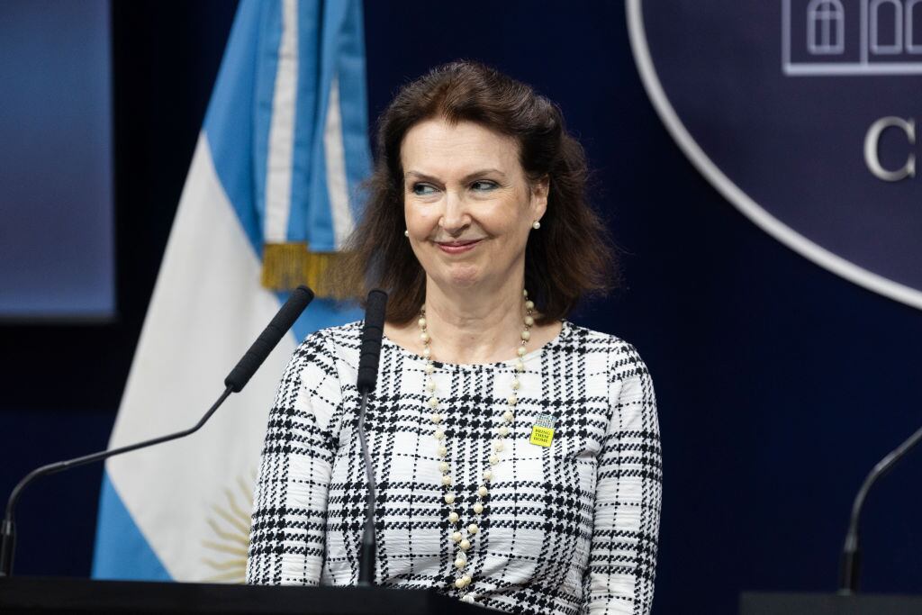 La canciller argentina, Diana Mondino. (Foto:Matias Baglietto/NurPhoto via Getty Images)