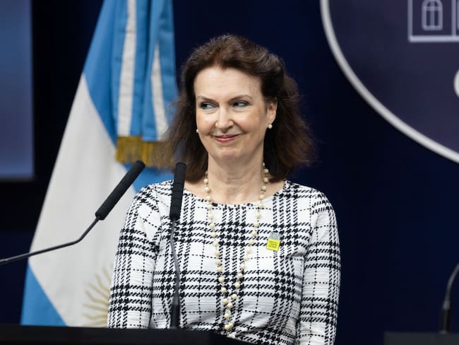 La canciller argentina, Diana Mondino. (Foto:Matias Baglietto/NurPhoto via Getty Images)