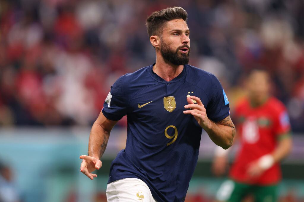 AL KHOR, QATAR - DECEMBER 14: Olivier Giroud (Photo by Marc Atkins/Getty Images)