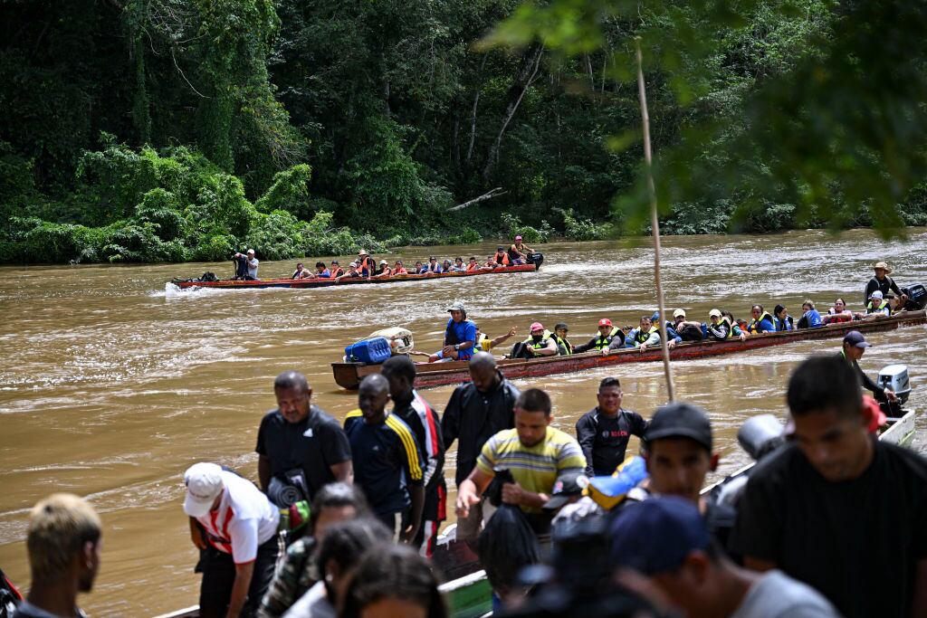 Migración en la selva del Darién. I Foto: MARTIN BERNETTI/AFP via Getty Images.