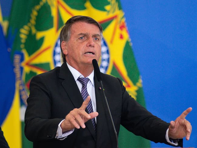 Imagen de referencia de Jair Bolsonaro, el presidente de Brasil. (Photo by Andressa Anholete/Getty Images)