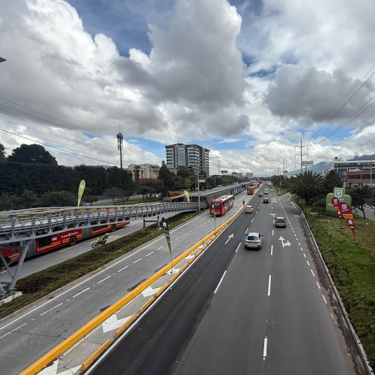 Tras 10 años, entregan tercer carril de la Autopista Norte en el sector de Toberín, en Bogotá