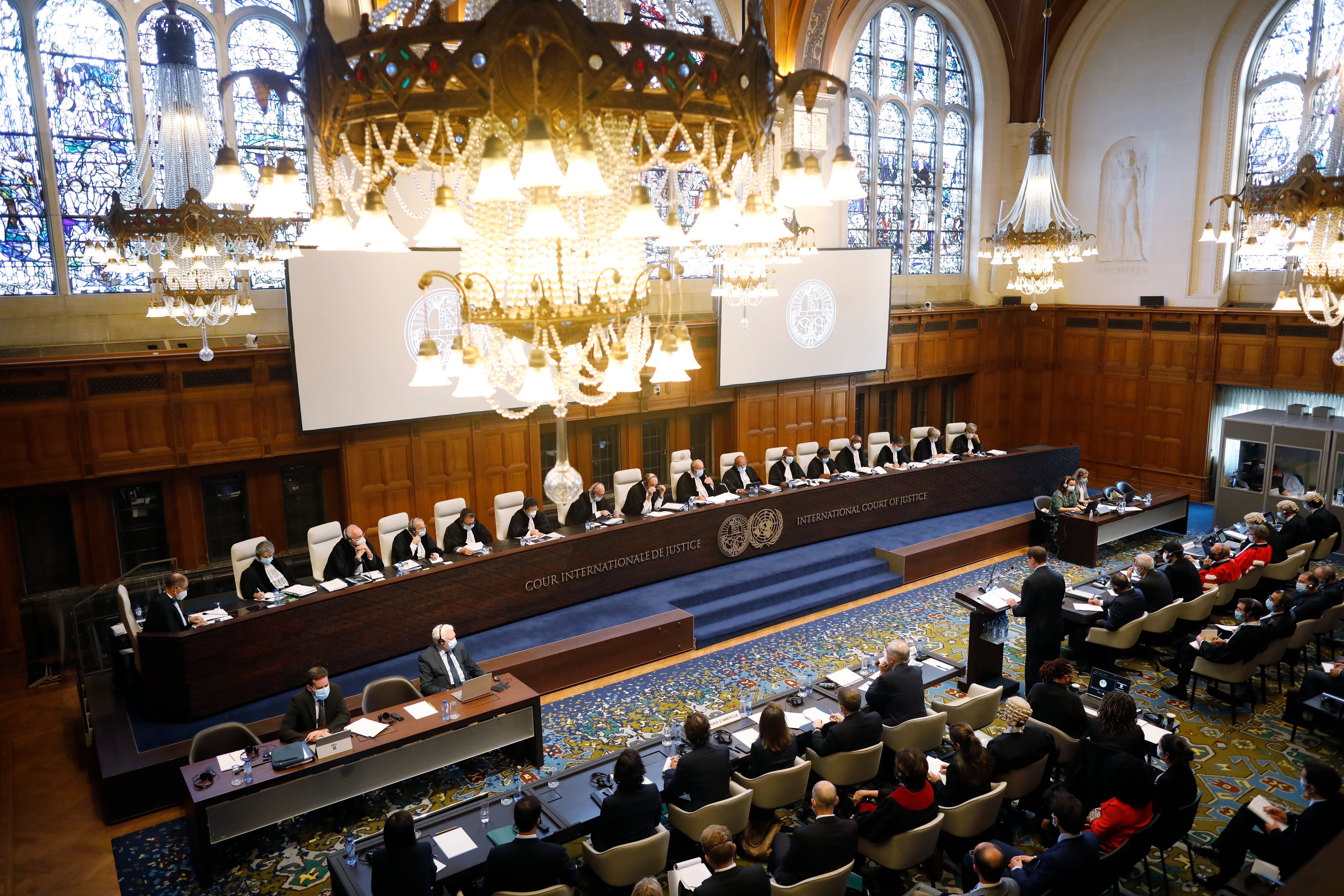 Sala de audiencias de la Corte Internacional de Justicia. (Foto:  Wiebe Kiestra/ Cortesía Corte Internacional de Justicia )