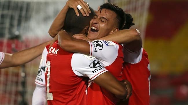 Santa Fe se metió a la semifinal de la Liga BetPlay después de derrotar de local al Deportivo Pasto 2-0 en la vuelta de los cuartos de final. Foto: Colprensa