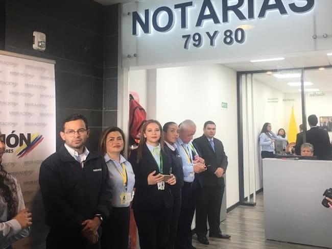 Con la presencia del presidente Iván Duque entraron en funcionamiento las notarías 79 y la 80, ubicadas en el Aeropuerto Internacional El Dorado.. Foto: W Radio