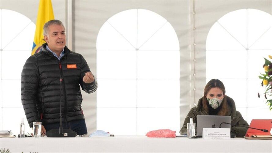 Duque ordenó a su gabinete mejorar seguridad de líderes sociales y acelerar la erradicación de coca. Foto: Presidencia Colombia