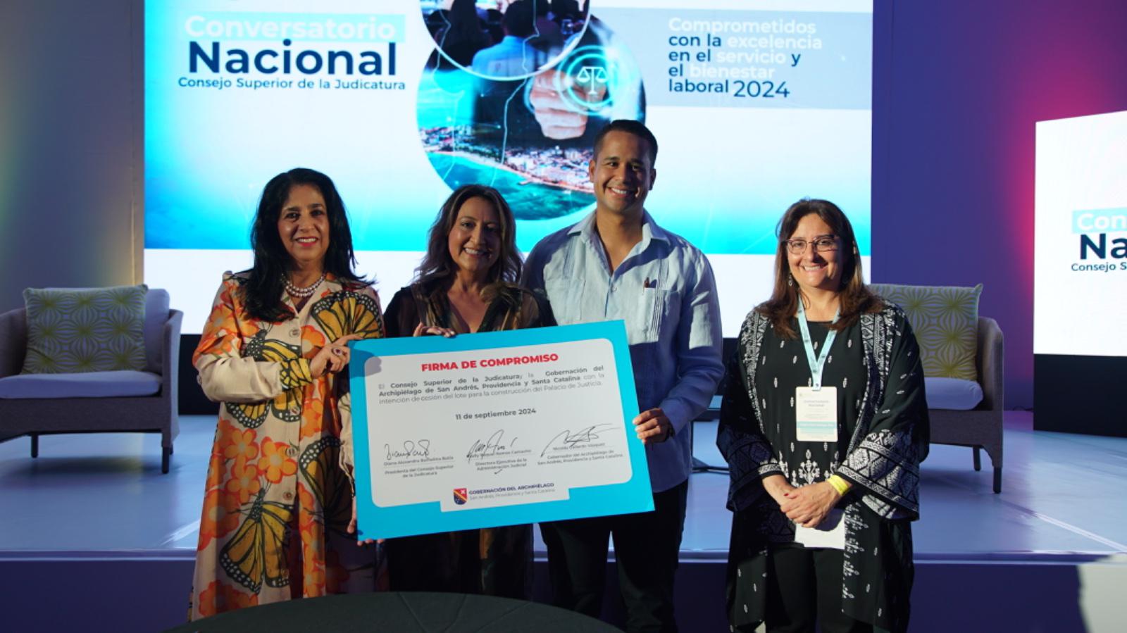 Judicatura anuncia donación de lote para nuevo Palacio de Justicia en San Andrés. Foto: Suministrada.