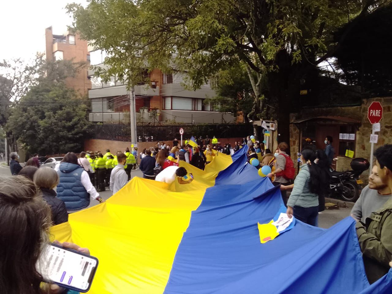 Protesta de ucranianos en Colombia / W Radio
