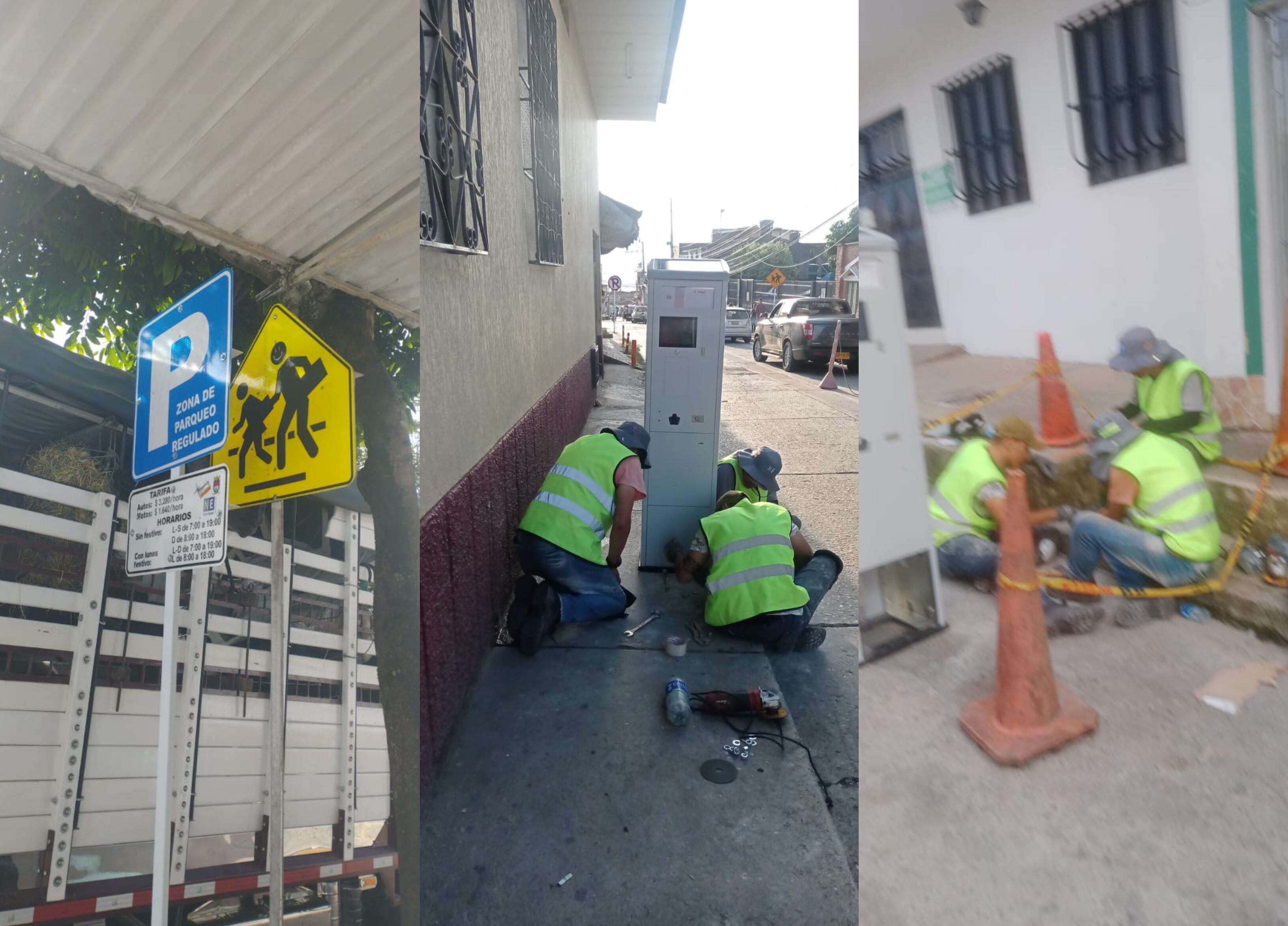 Bloqueos en la mesa por instalación de parquímetros | Fotos: Suministradas