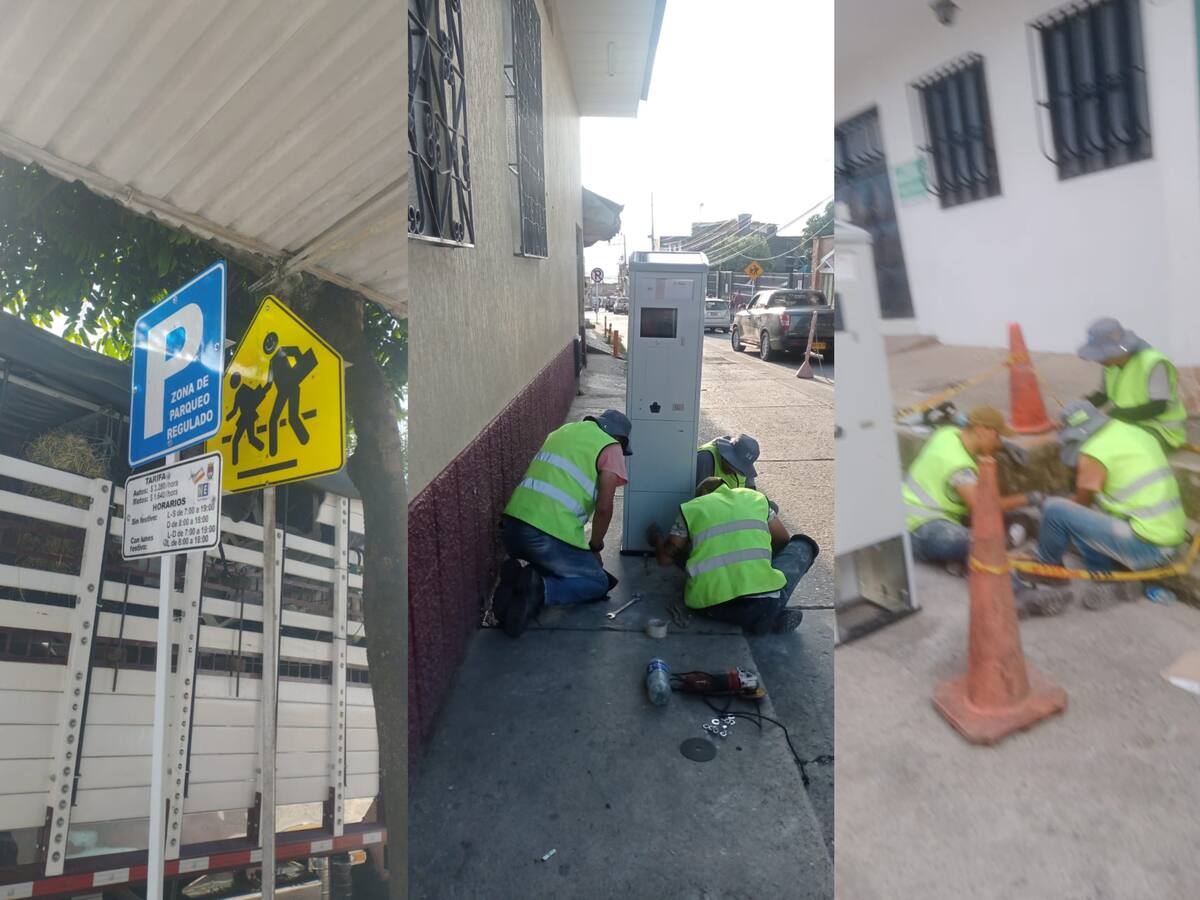 Bloqueos en La Mesa por instalación de parquímetro