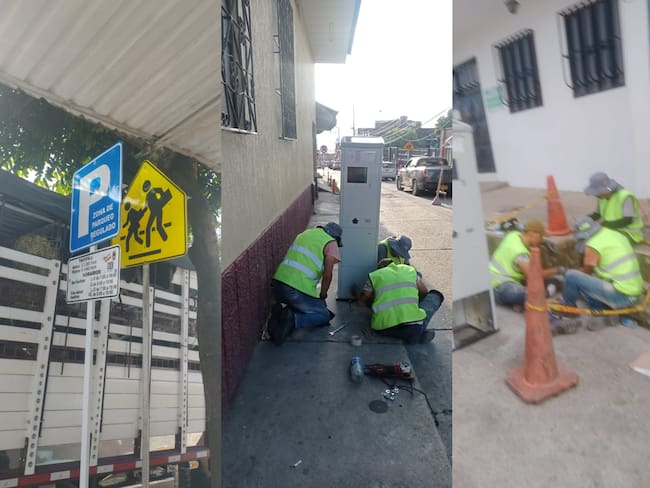 Bloqueos en la mesa por instalación de parquímetros | Fotos: Suministradas