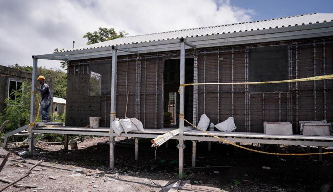 Casas reconstruidas en San Andrés y Providencia