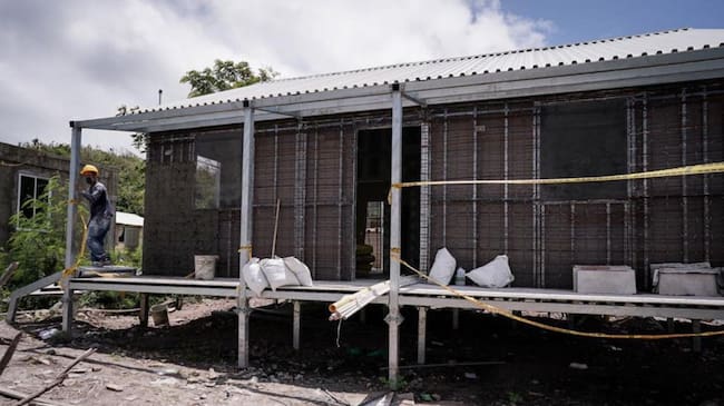 Casas reconstruidas en San Andrés y Providencia