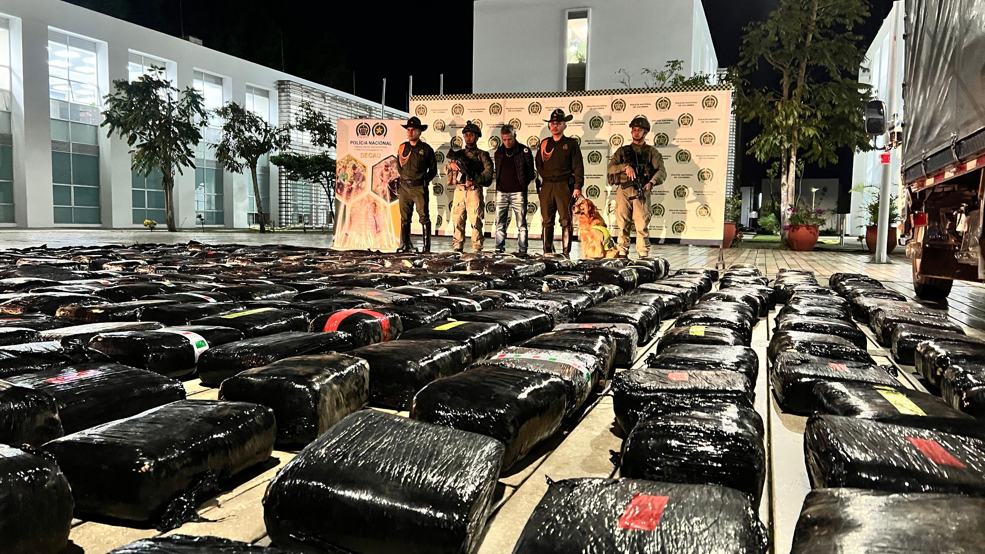 La carga era transportada en un camión. Crédito: Policía Nacional.