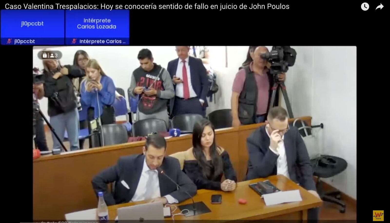 Audiencia de John Poulos. Foto: Captura de pantalla, audiencia.