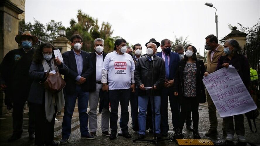 Negociaciones entre el Comité del Paro y el Gobierno. Foto: Colprensa