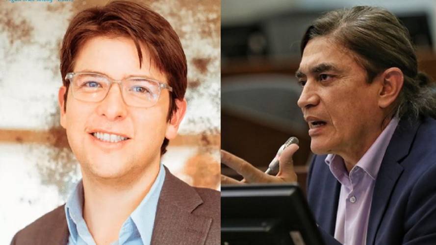 Miguel Uribe y Gustavo Bolívar / Twitter y Colprensa