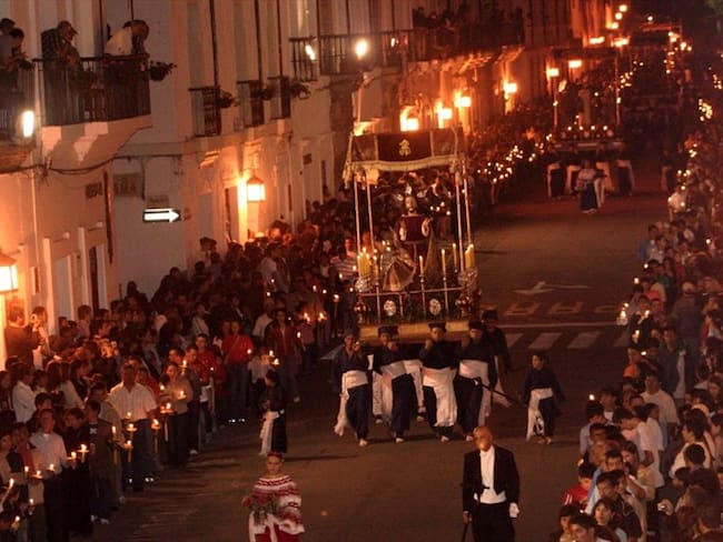 Las procesiones de la Semana Santa que se realizan en Popayán son consideradas la tradición latinoamericana más antigua . Foto: Colprensa