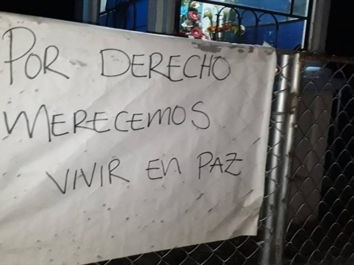 Con un plantón rechazan los hechos de violencia en el oriente del Cauca