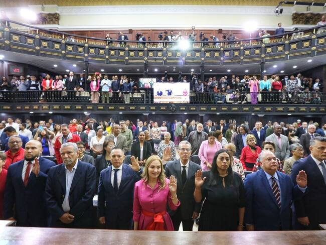 Nuevos rectores del CNE juramentados en el Parlamento venezolano. Foto: Suministrada.