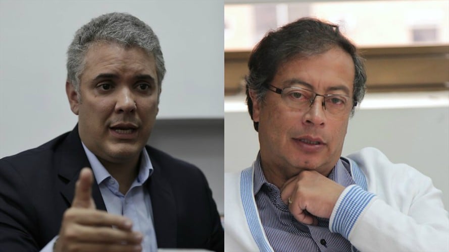 Iván Duque tiene 52,5% y Gustavo Petro tiene 36% en intención de voto. Foto: Colprensa