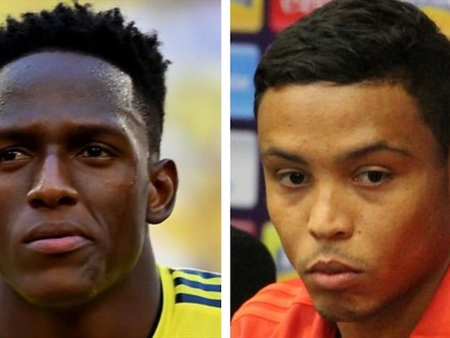 Los jugadores Yerry Mina y Luis Fernando Muriel fueron desconvocados para las próximas fechas de la eliminatoria sudamericana a Catar 2022.. Foto: Colprensa