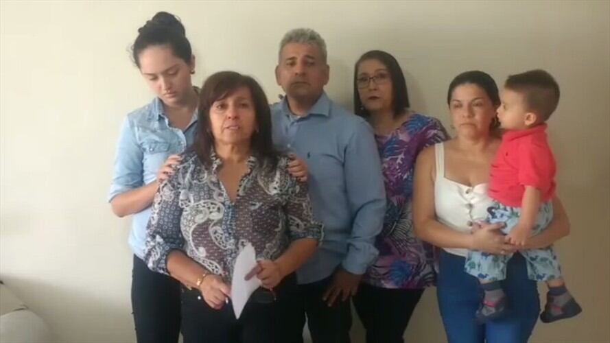 Familiares piden el respeto de la vida de los secuestrados en El Catatumbo. Foto: Cortesía de la Familia